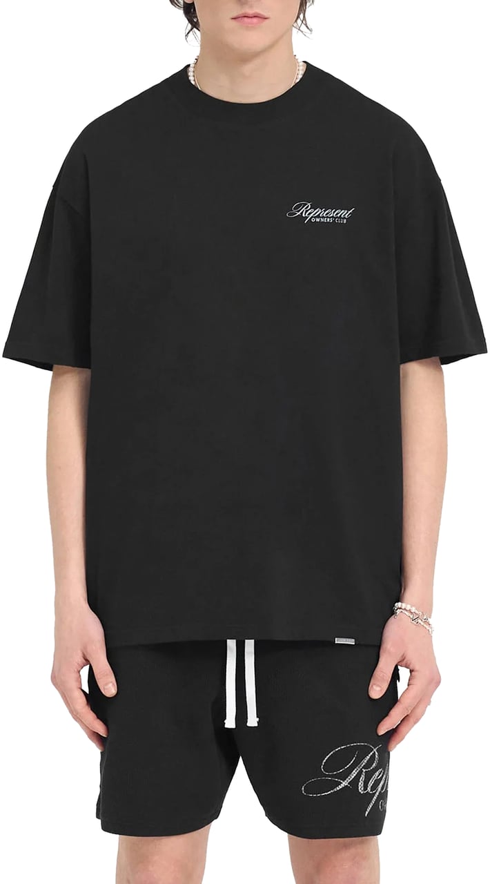 Represent T Shirts & Polo's Owners Club Script T Shirt Zwart