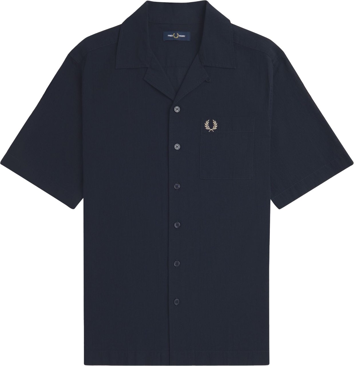 Fred Perry Fred Perry Lightweight Texture Revere Col Blauw