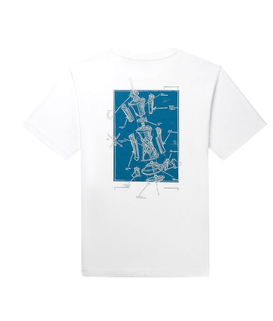 Daily Paper white blueprint t shirt | BLACK FRIDAY €55,25 (15% Korting)