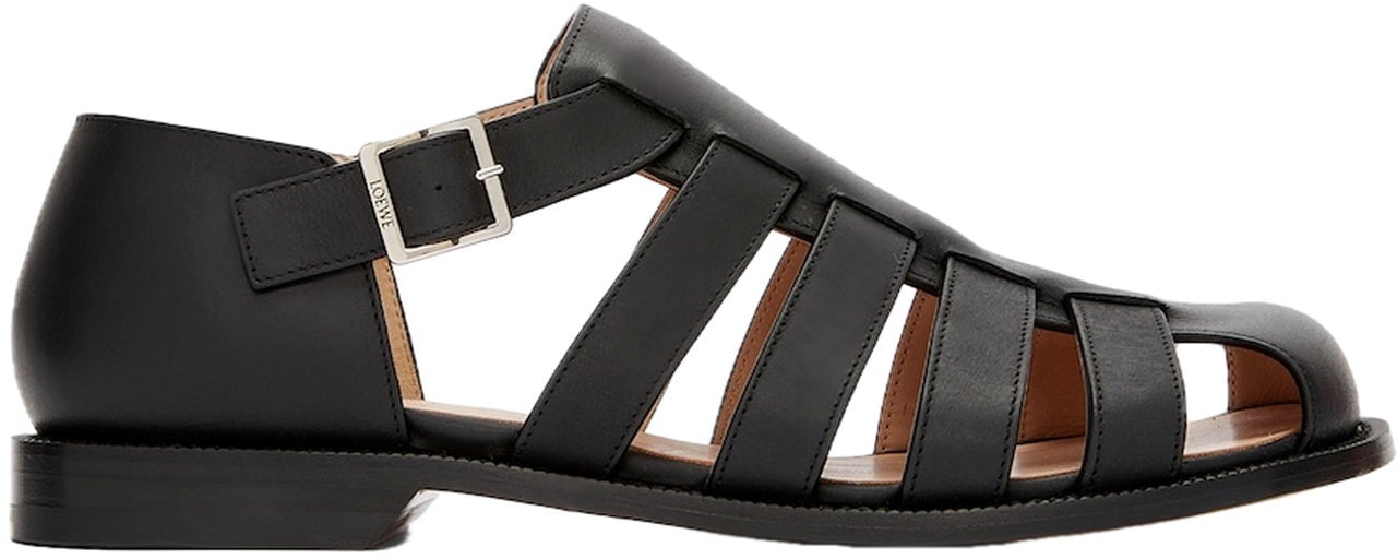 Loewe Loewe Campo Leather Sandals Zwart