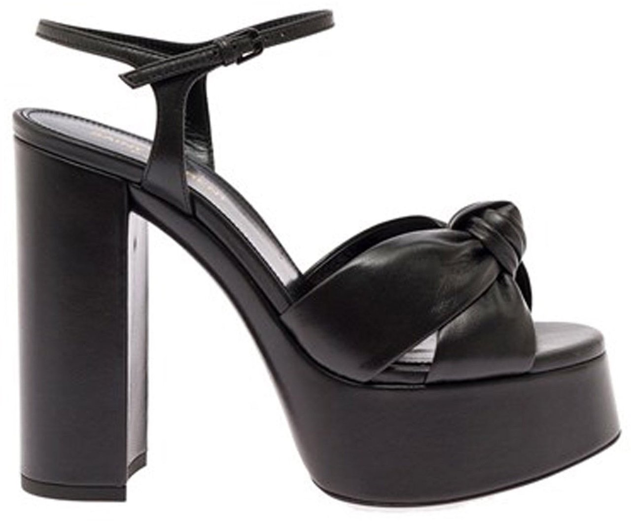 Saint Laurent Saint Laurent Leather Sandals Zwart
