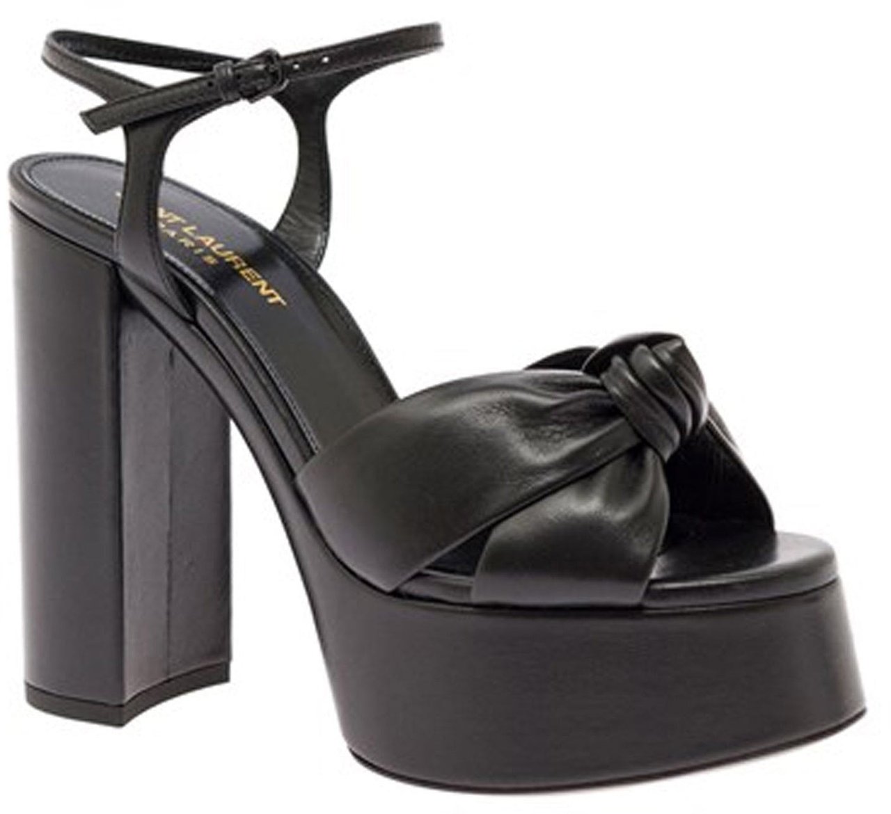 Saint Laurent Saint Laurent Leather Sandals Zwart