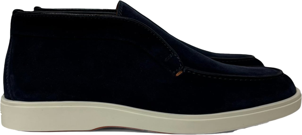 Santoni instapper hoog navy digits Blauw