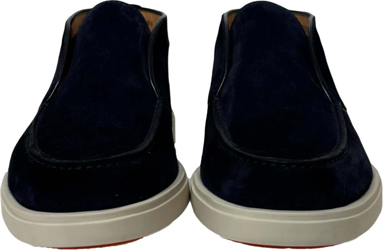 Santoni instapper hoog navy digits Blauw