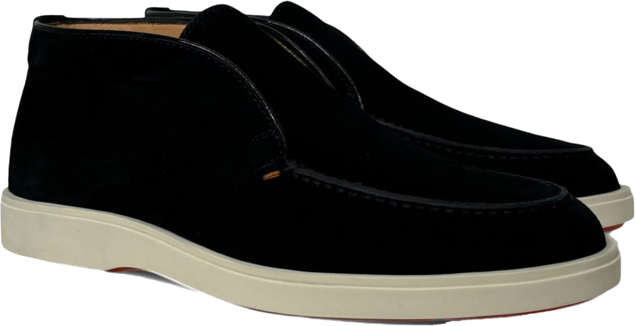 Santoni instapper hoog digits zwart Zwart