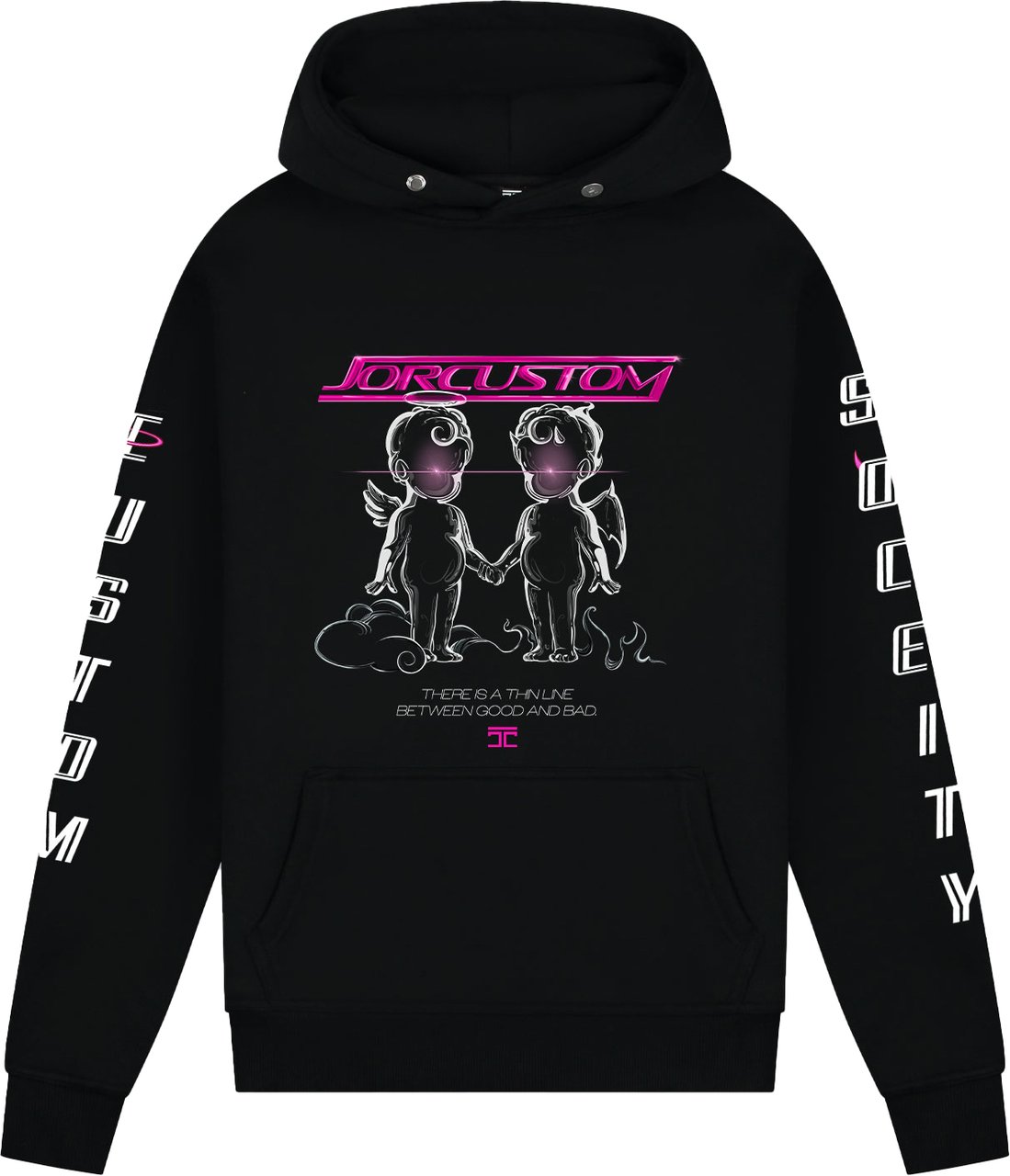 JORCUSTOM Thinline W SlimFit Hoodie Zwart