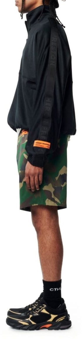 Heron Preston Camouflage Logo Patch Swim Shorts Groen
