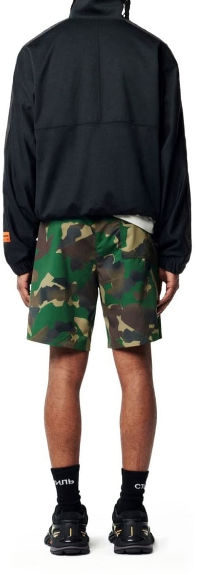 Heron Preston Camouflage Logo Patch Swim Shorts Groen