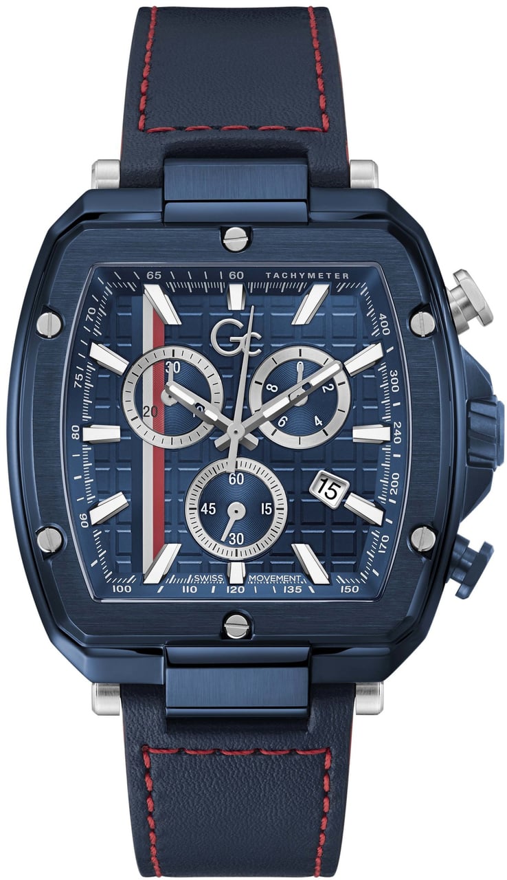 Guess Gc Spirit Tonneau Y83004G7MF herenhorloge Blauw