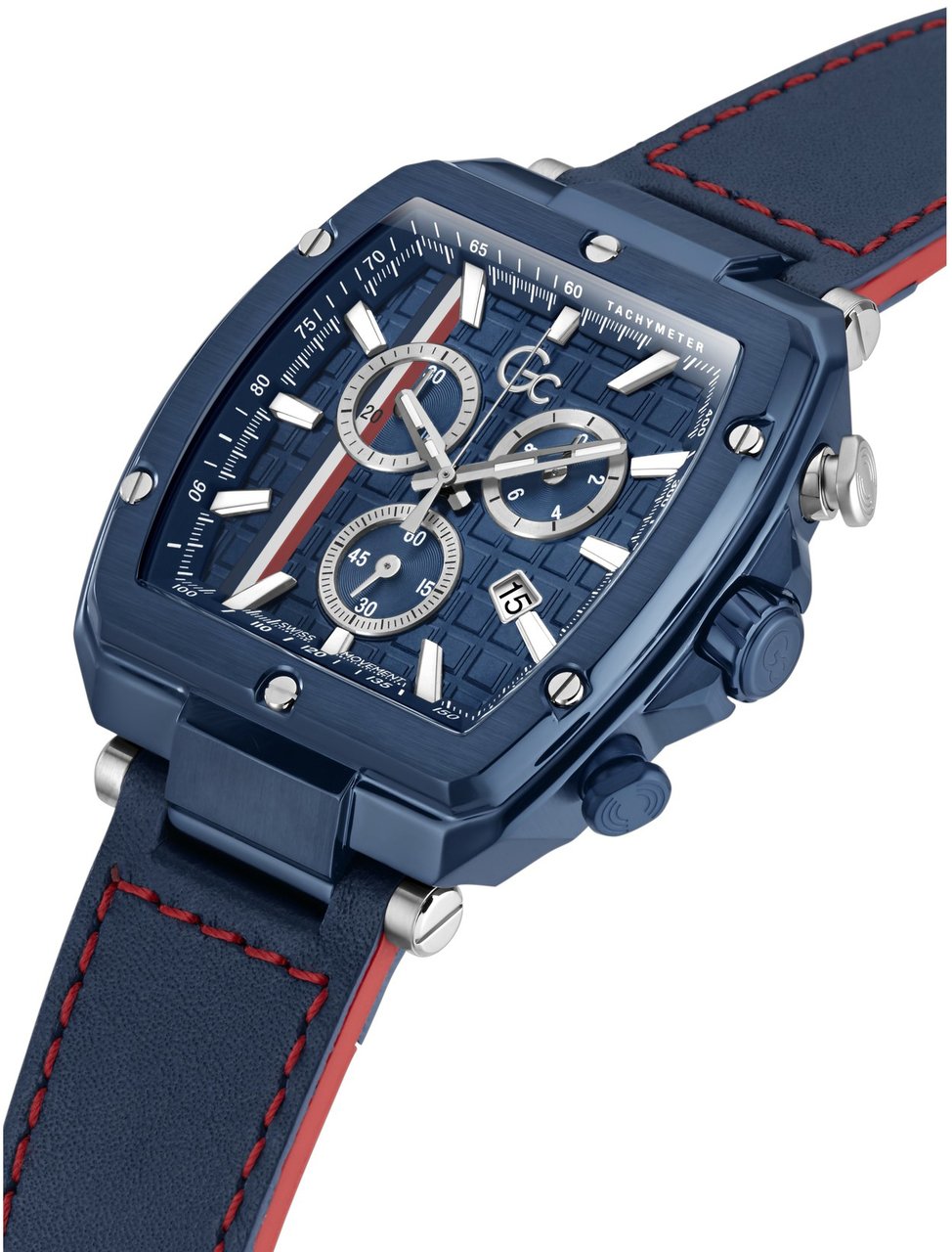 Guess Gc Spirit Tonneau Y83004G7MF herenhorloge Blauw