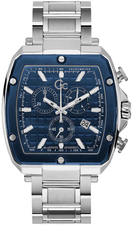Guess Gc Y83005G7MF Spirit Tonneau horloge Blauw