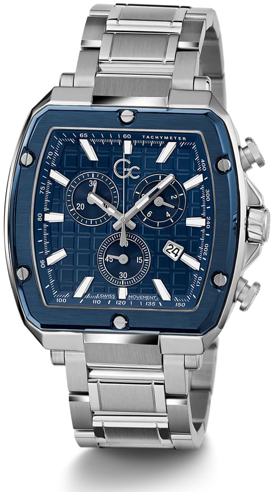 Guess Gc Y83005G7MF Spirit Tonneau horloge Blauw