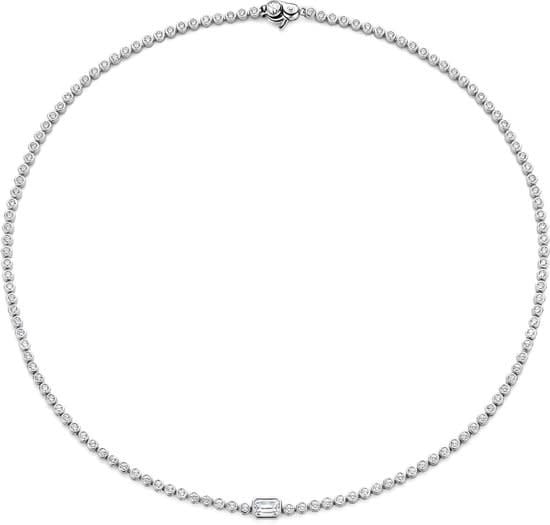 Ti Sento Ti Sento Collier 34053ZI/42 Zilver Tennis met Baquette geslepen Zirkonia 42cm Divers