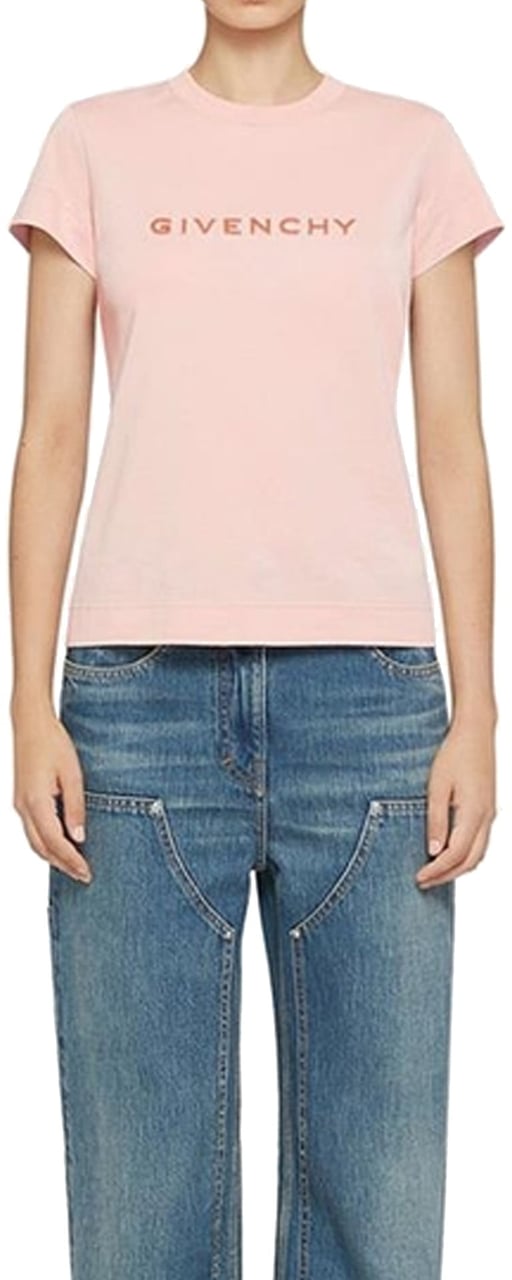 Givenchy Tshirt Short Sleeves Pink Roze