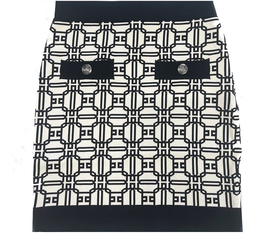 Elisabetta Franchi Skirts Burro Nero Zwart