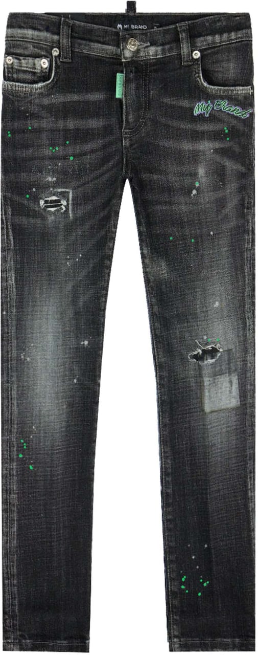 My Brand BLACK DISTRESSED GREEN MY | BLACKJEANS Zwart