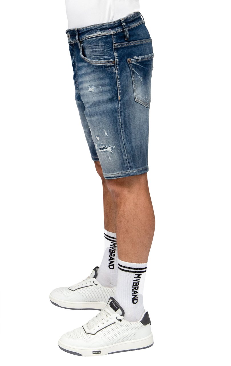 My Brand Blue Ripped Rebel Shorts | DENIM Blauw