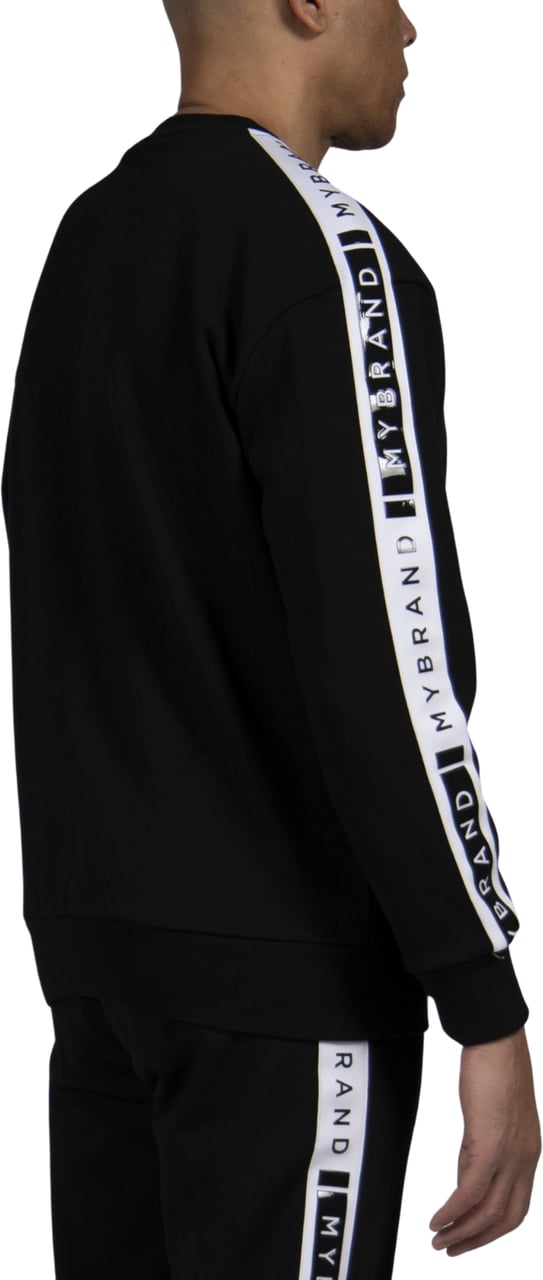 My Brand MB CONTRAST TAPING SWEATER BLACK | BLACK Zwart