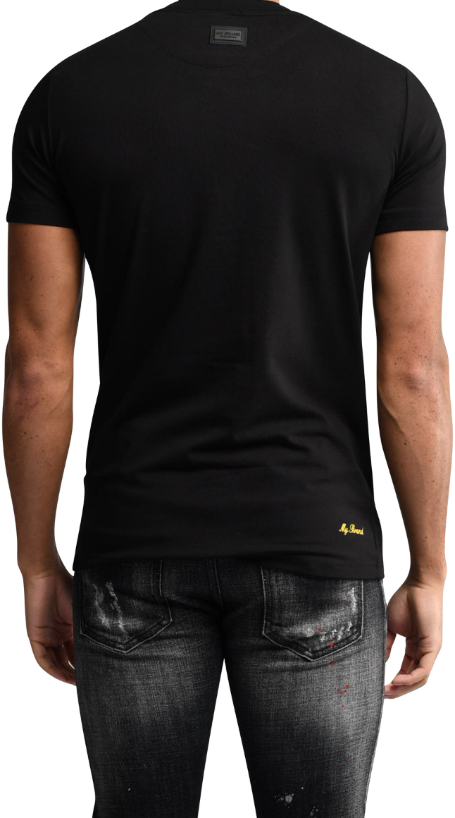 My Brand GOLD ROSES T-SHIRT | BLACK Zwart