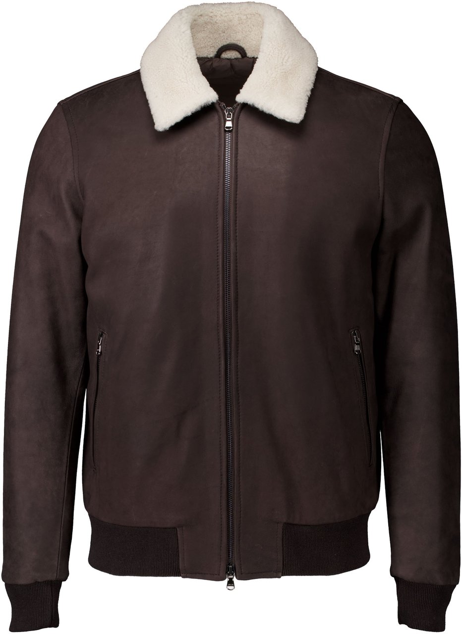 Barba Napoli Barba Napoli 43710 Leren Jassen Donkerbruin Jackie Bruin