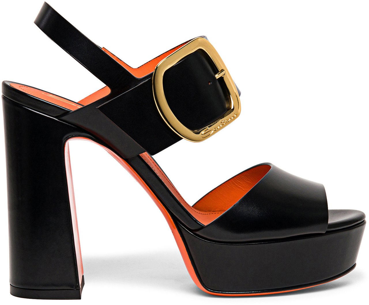 Santoni Women’s leather highheel sandal Wit