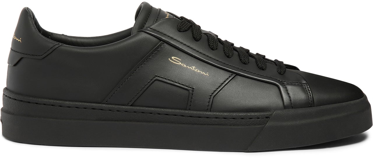 Santoni "Double Buckle" Sneakers Zwart