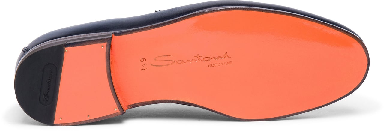 Santoni Men’s leather penny loafer Wit