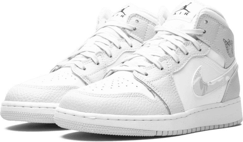 Nike Jordan 1 Mid SE Swoosh Logo Grey Camo Divers