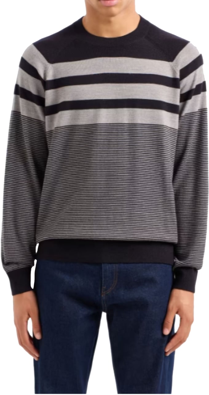 Armani Exchange Sweaters Blu Navygrigio Blauw