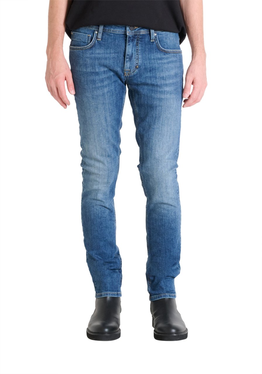 Antony Morato JEANS OZZY TAPERED FIT IN STRETCH BLUE DENIM ICONIC LOOK Blauw