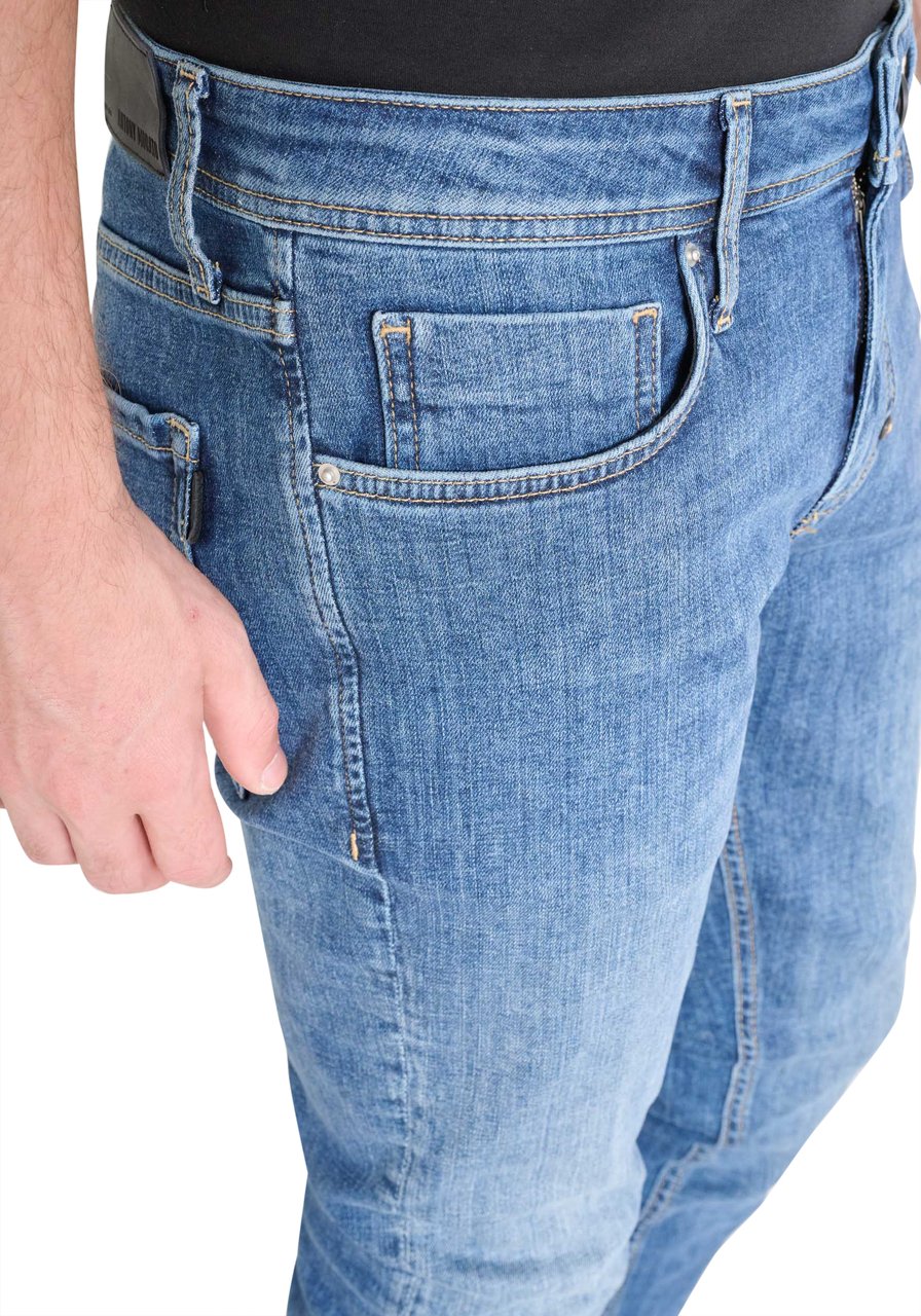 Antony Morato JEANS OZZY TAPERED FIT IN STRETCH BLUE DENIM ICONIC LOOK Blauw