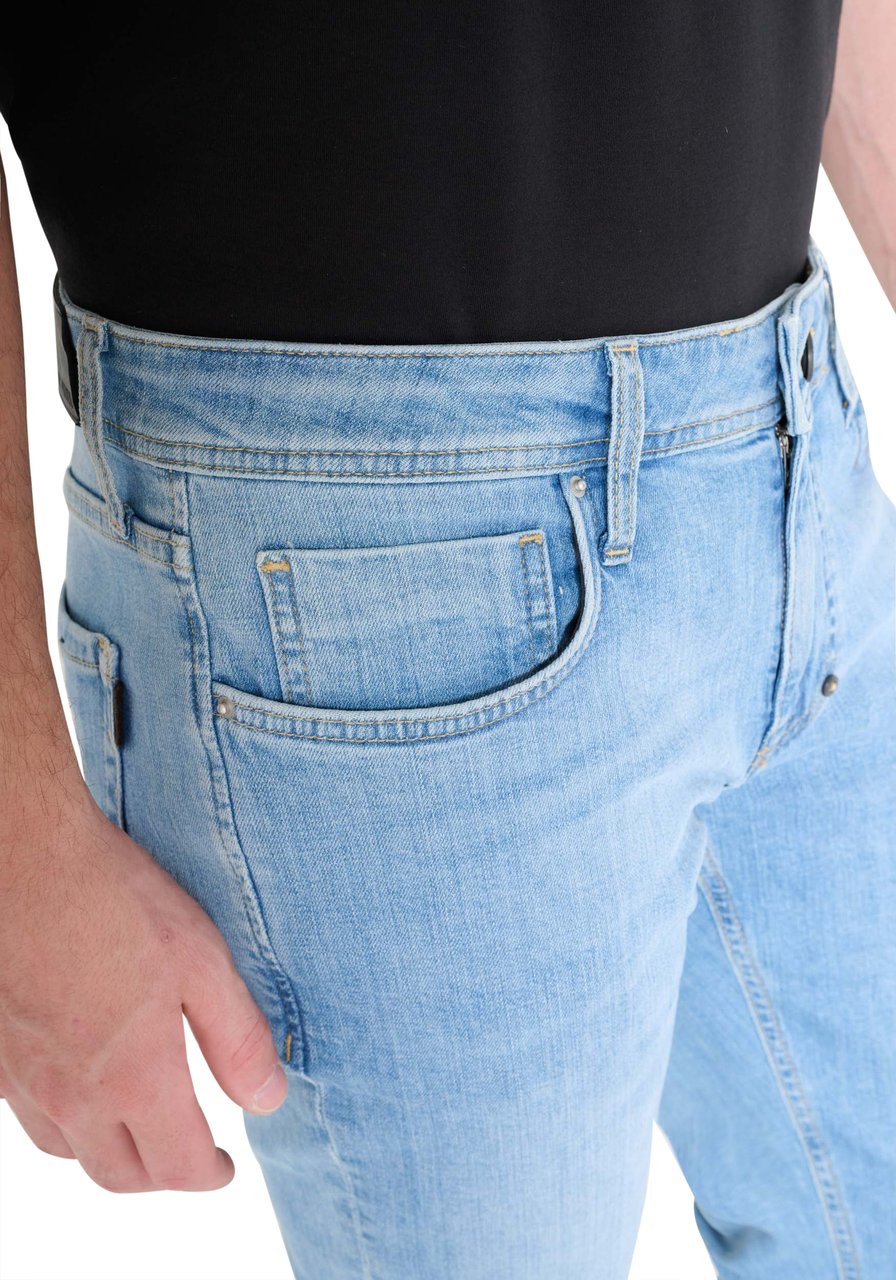 Antony Morato JEANS OZZY TAPERED FIT IN STRETCH BLUE DENIM ICONIC LOOK Blauw