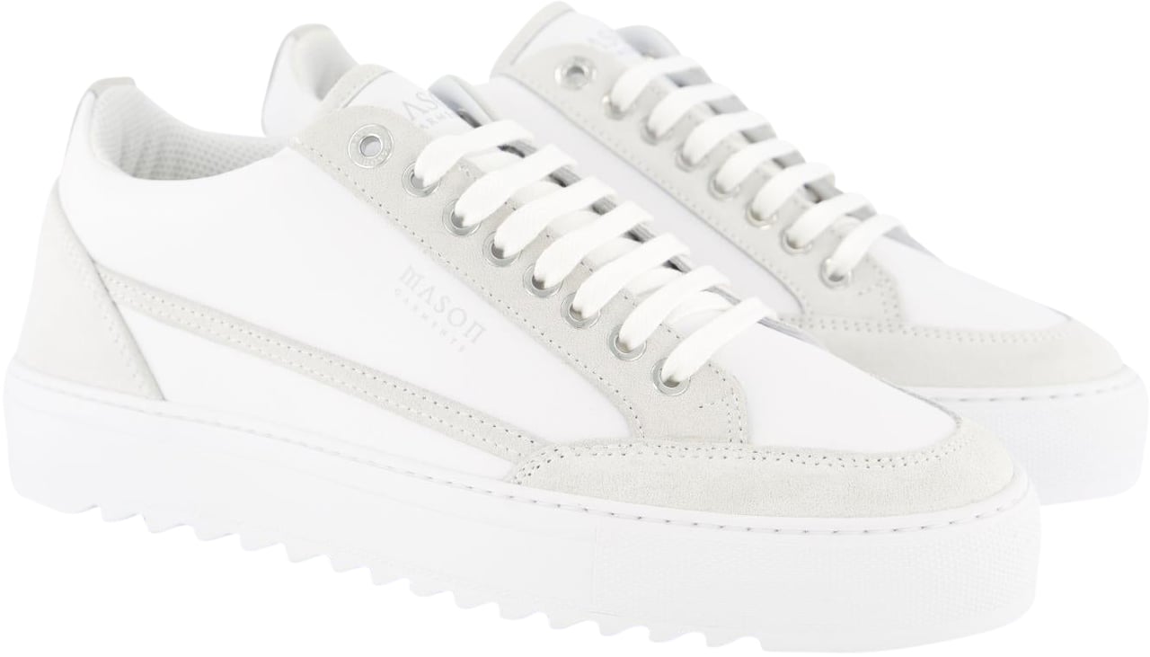 Mason Garments Heren Tia Miscela Sneaker Wit Wit