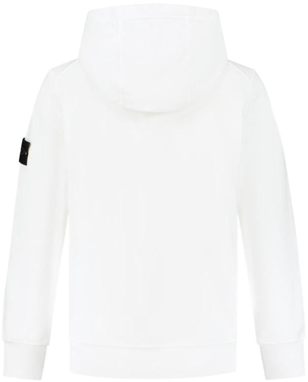 Stone Island Junior Hoodie Sweater Wit