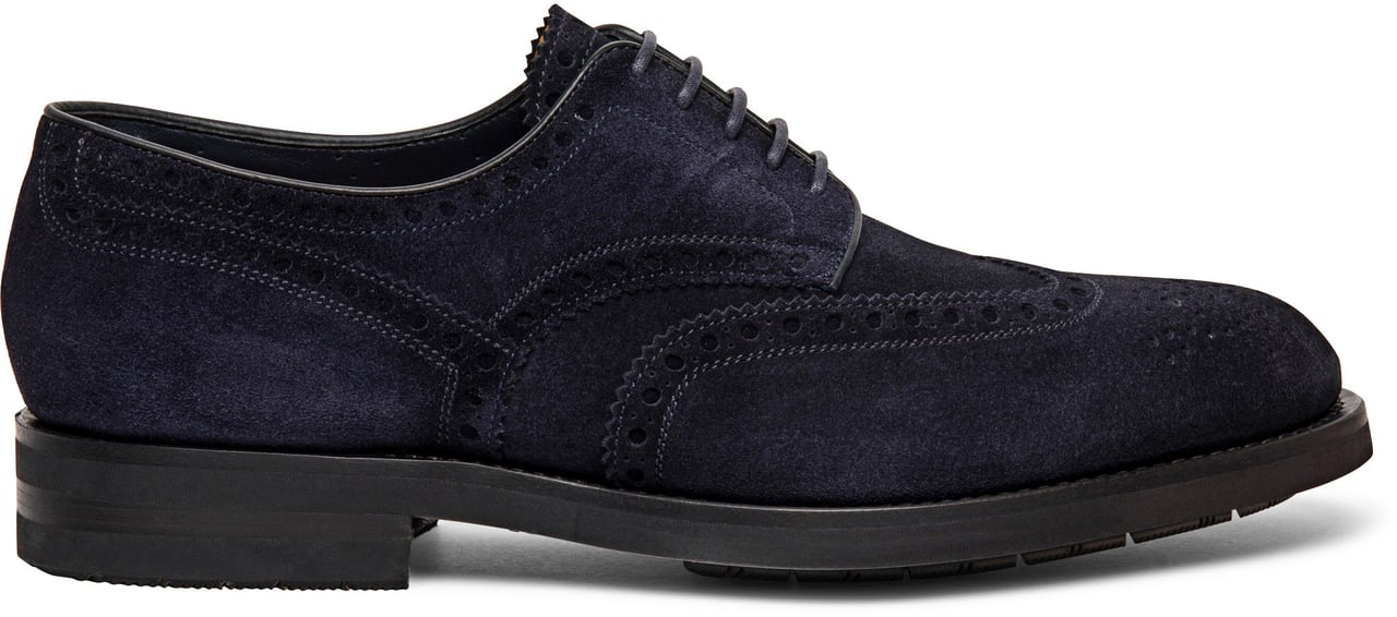 Santoni Flat Shoes Blue Blauw