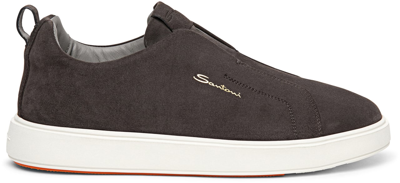Santoni Men’s suede sneaker Wit