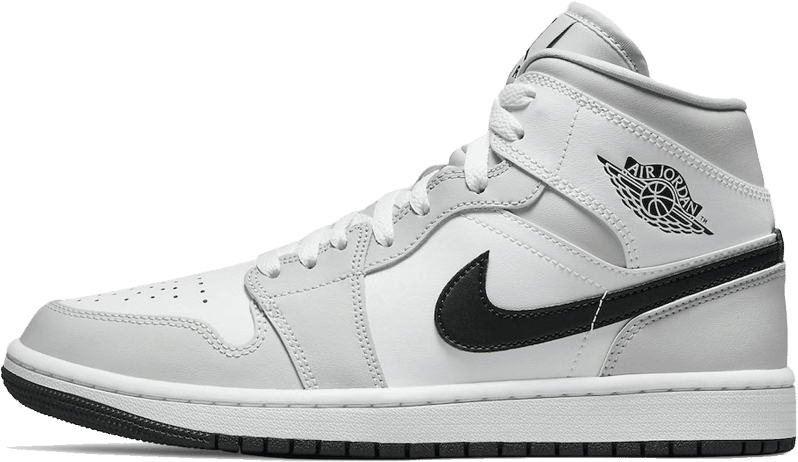 Nike Air Jordan 1 Mid Light Smoke Grey Black (W) Divers