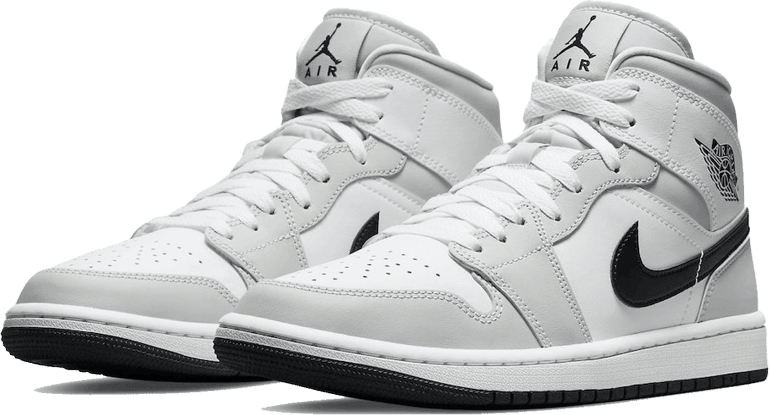 Nike Air Jordan 1 Mid Light Smoke Grey Black (W) Divers