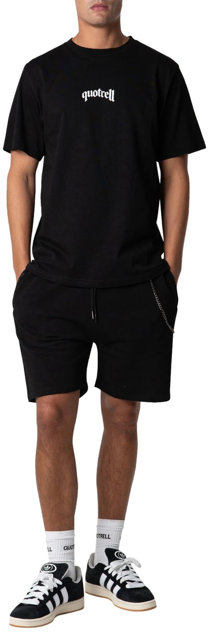 Quotrell Global Unity T-shirt | Black/white Zwart