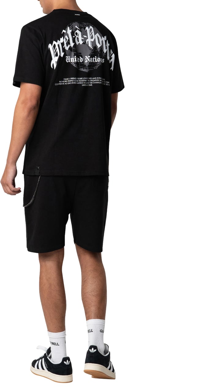 Quotrell Global Unity T-shirt | Black/white Zwart