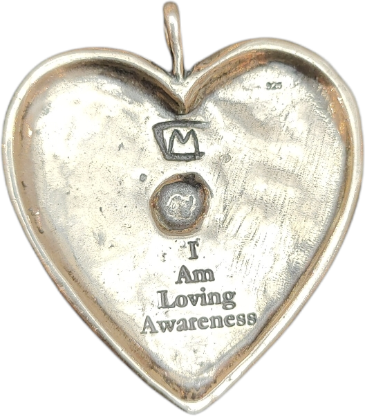 Catherine Michiels Pendentif cœur argent floral rubis Am loving Awareness 0136SS Catherine Michiels Divers