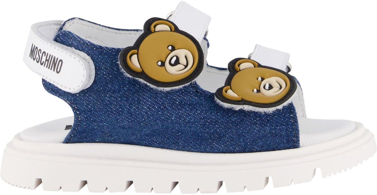 Moschino Moschino Unisex Sandalen In Jeans Blauw