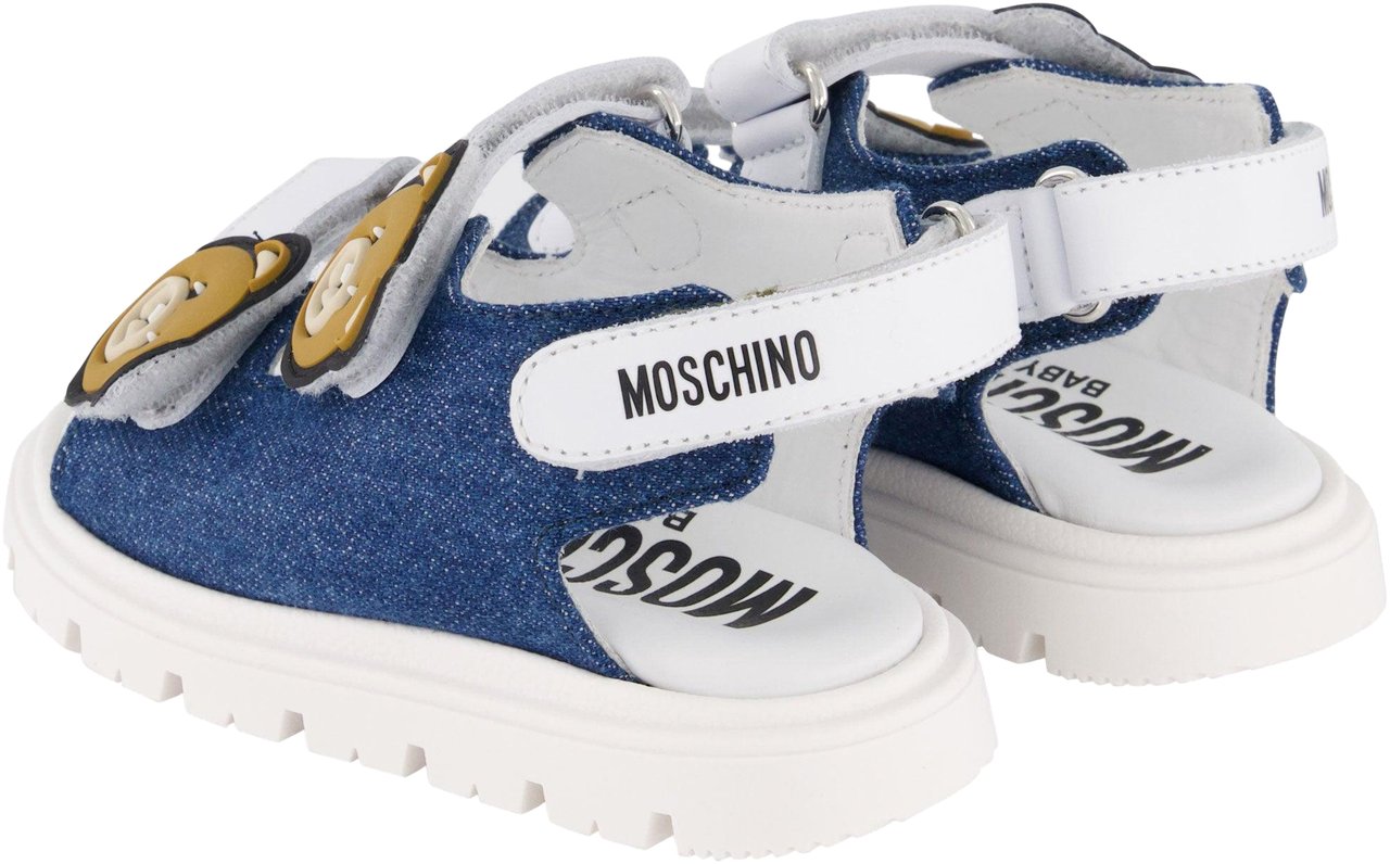 Moschino Moschino Unisex Sandalen In Jeans Blauw