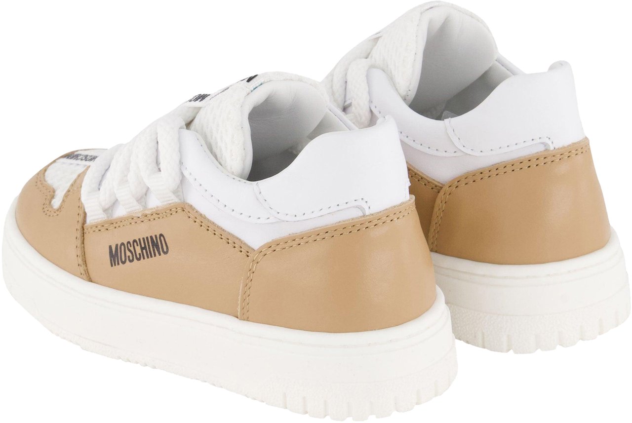 Moschino Moschino Unisex Sneakers In Beige Beige