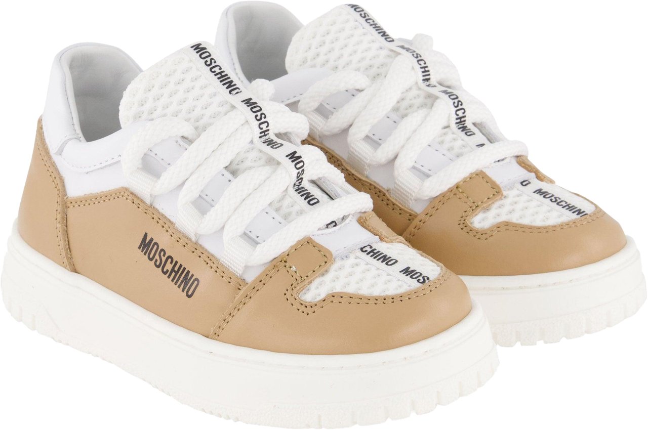 Moschino Moschino Unisex Sneakers In Beige Beige