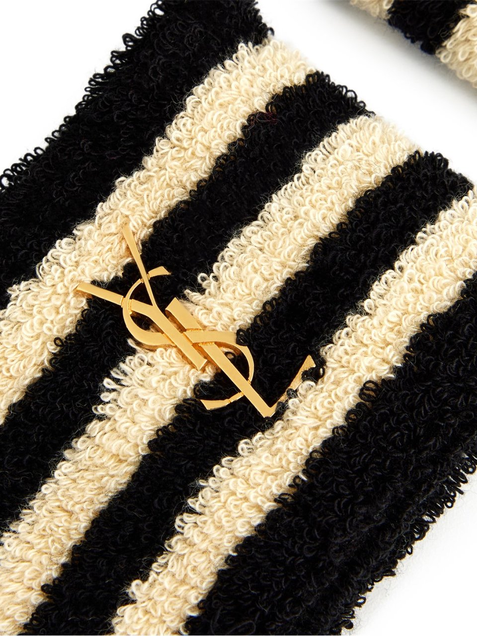 Saint Laurent Cassandre Ysl Logo Cuffs Zwart