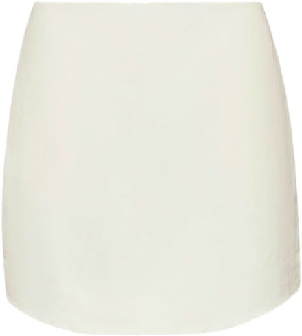 J.W. Anderson Curved Hem Mini Skirt Off White Wit