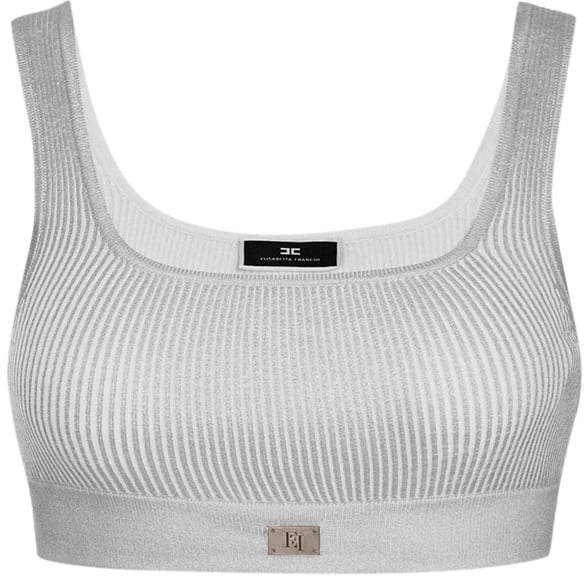 Elisabetta Franchi Top Silver Zilver