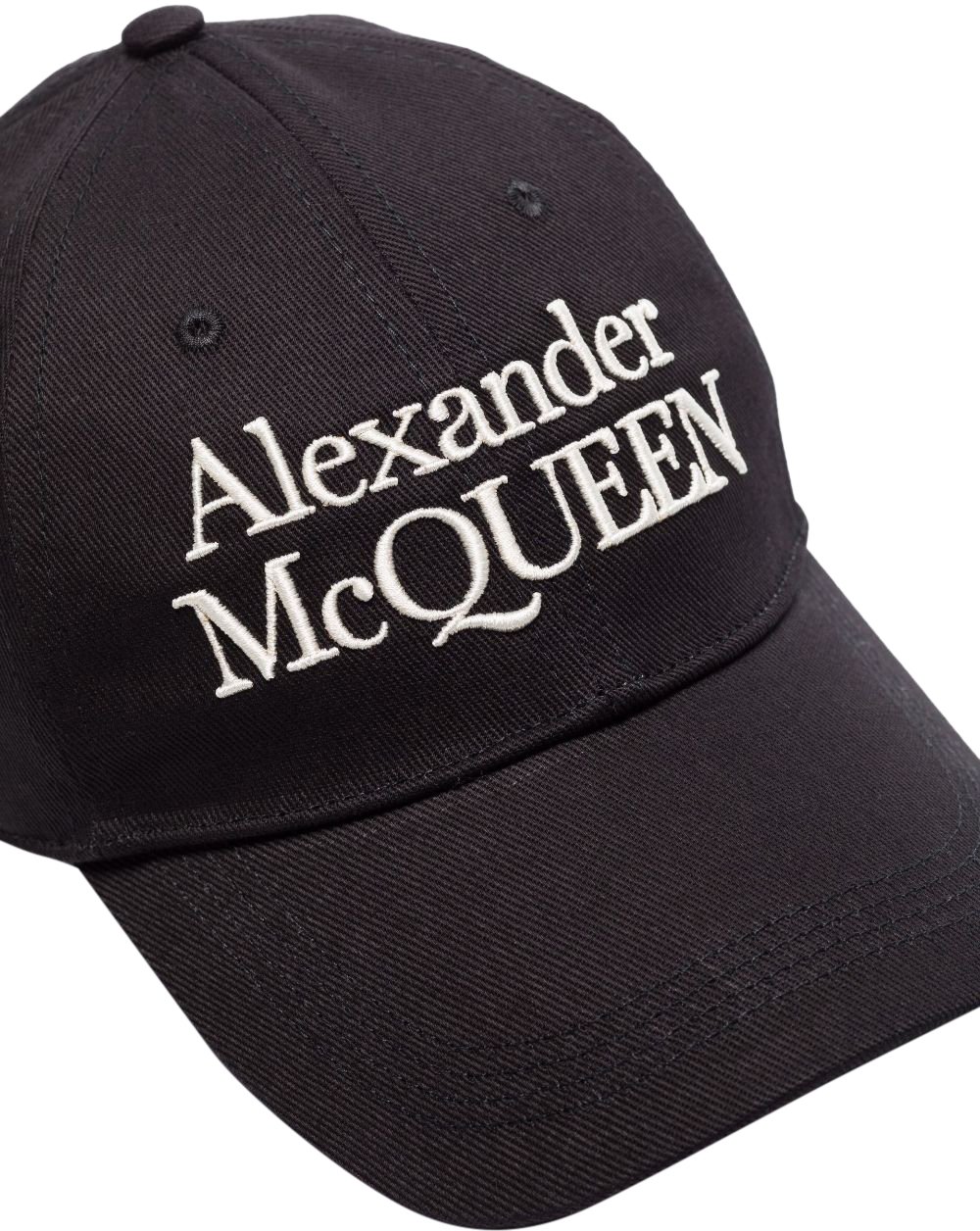Alexander McQueen Logo Baseball Cap Zwart
