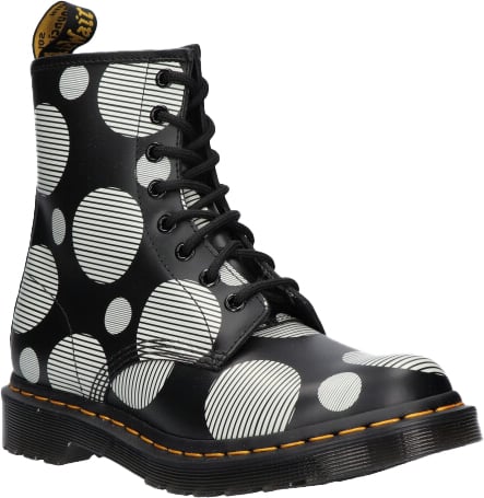 Dr. Martens Dr Martens 1460 BLACK + WHITE POLKA DOT 26876009 POLKA Zwart